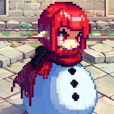 Pixel Snowman Suit (Dungeon Fighter Online) DNF大头像素雪人套装表情包版本v1.0 (ID: 103041)