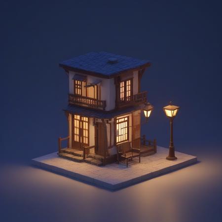 Miniature Isometric Objects 3d SDXL