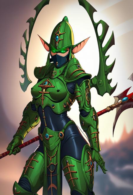 Farseer Macha / Eldar female / Eldar Armor (warhammer 40k) (fanart style)