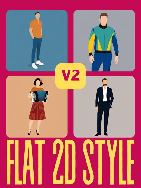 Flat 2d Style Cutout版本V2.0 Flat 2d Style Cutout (ID: 335464)