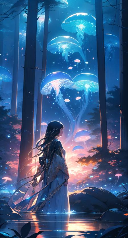 [LoRA] Jellyfish forest / 水月森 /くらげもり Concept (With dropout & noise version)