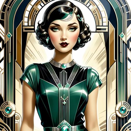 Art Deco  LoRA [FLUX+SD+XL+Pony]