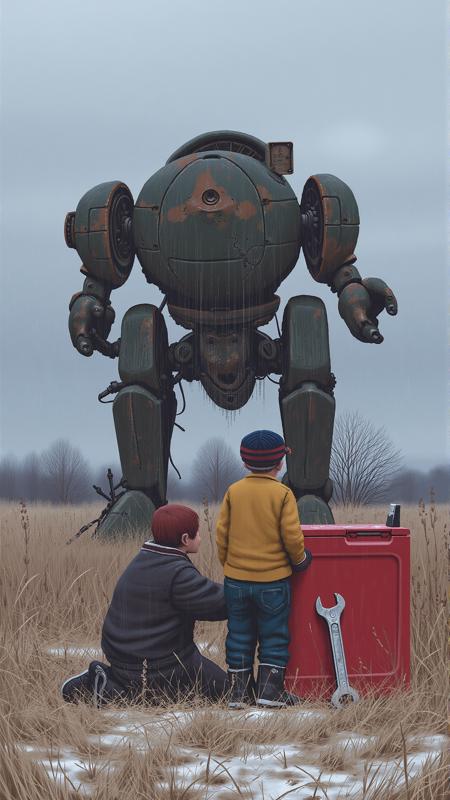 Simon Stålenhag style (FLUX)