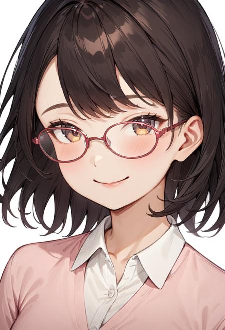 oval metal frame glasses2 SDXL