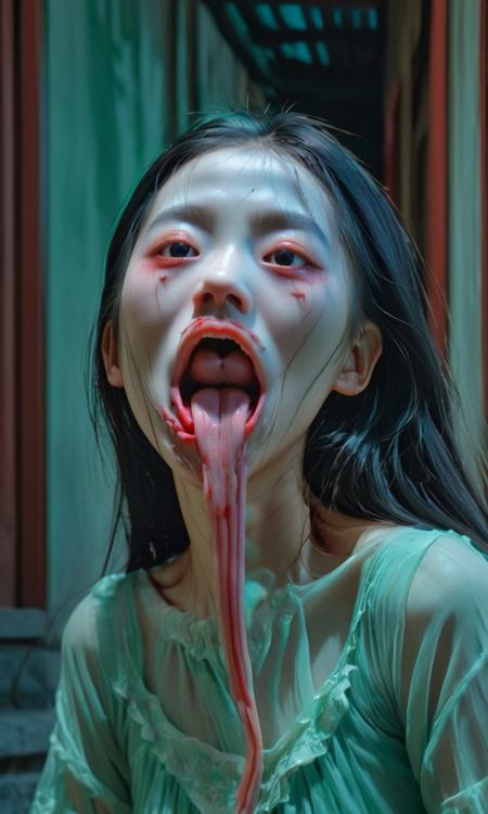 Monster Codex-Long tongue ghost | 怪物志-百鬼-吊死鬼