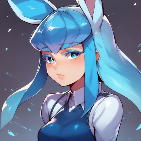 (Pokemon Gijinka) Eevee and its evolutions版本Glaceon (ID: 374243)