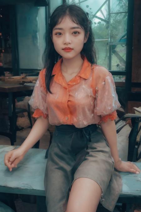 orange shirt