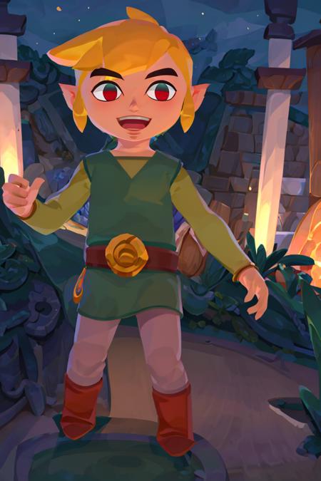 Santa Link! Toon Link - Multiple Outfits (The Legend Of Zelda: Wind Waker) [Pony & SD1.5]