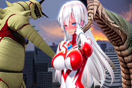 Gudon and Twintail battle scene