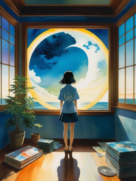 painting art Watercolor XL by Happy Ai/09/watercolor art/animation/anime/paintings/illustrations/水彩画/插画/动画/漫画/绘画/絵画/그림/