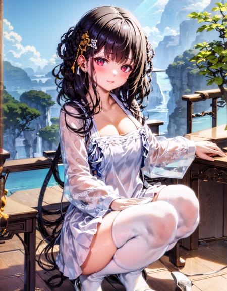 Yat-Sen (Azur Lane) Paragon of Celestial Grace 逸仙 膏发凝脂 襦裙
