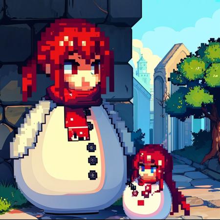 Pixel Snowman Suit (Dungeon Fighter Online) DNF大头像素雪人套装表情包