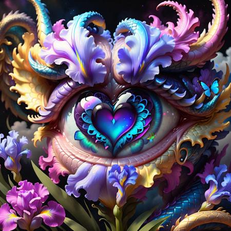 IrisHeavenlyBlue-3heartschasingtheDragon