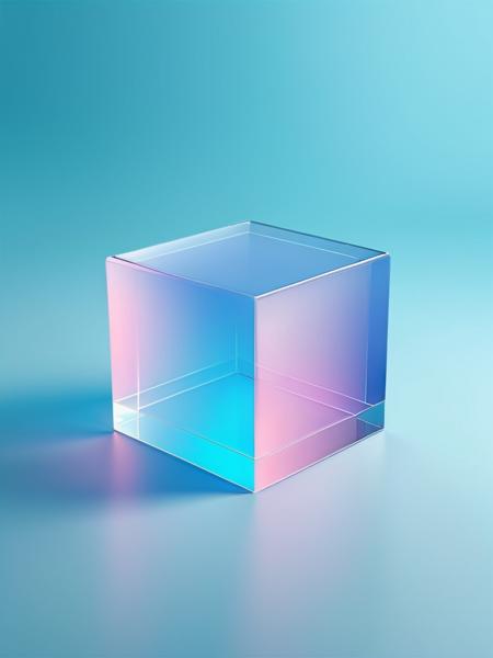Fresh Ideas@3D GLASS CUBE_SDXL