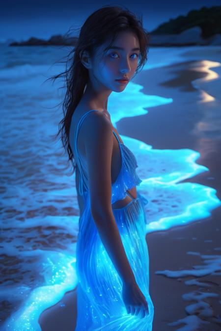 Glowing beach