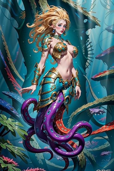 Octopus Mermaid(Cecaelia, Scylla)