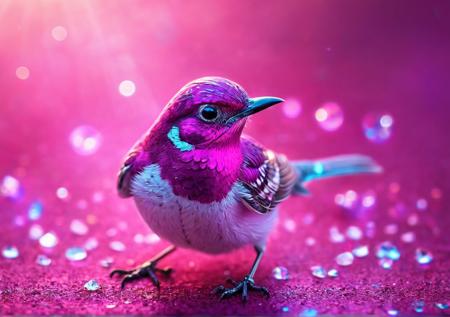 Magenta bird