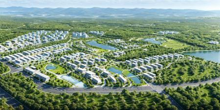 Bird's-eye view of urban design scenes