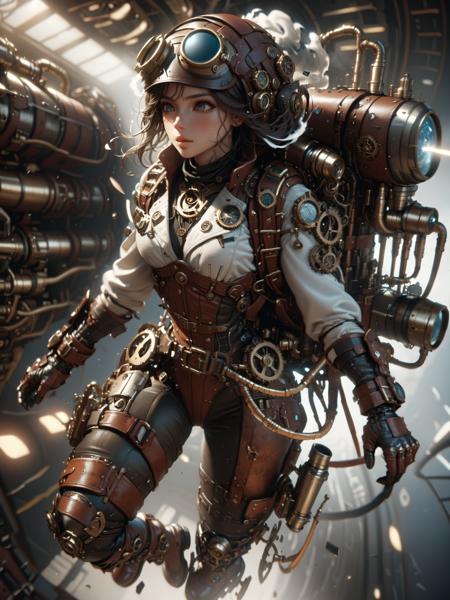 Gearbound Steampunk Chic SDXL