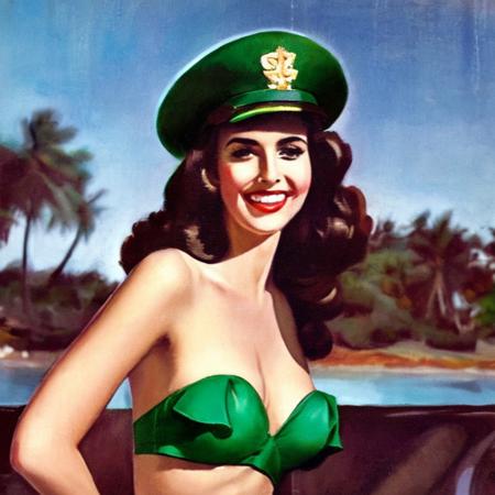 Pinup768 - Create vintage patriotic pinups easily! A Model 2.x Embedding by SoCalGuitarist