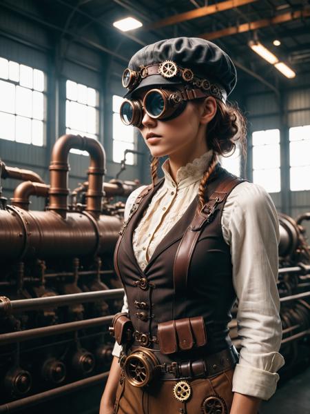 Gearbound Steampunk Chic SDXL