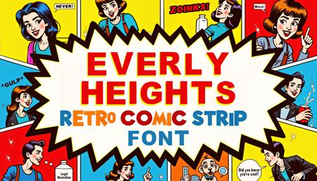 Everly Heights Retro Comic Strip Font (FLUX)版本v1.0 (ID: 1196210)