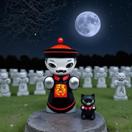 Adorable Jiangshi Chinese vampire toy - sdxl