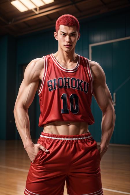 Hanamichi Sakuragi - Slam Dunk (Pony + SD1.5)版本v2. - res x1024 (ID: 512315)