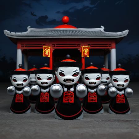 Adorable Jiangshi Chinese vampire toy - sdxl