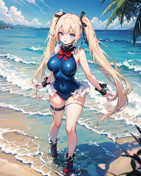 Marie Rose (DOA)+(Azur Lane) Devilish Servant Against the Splashing Waves 玛丽罗斯 泳装