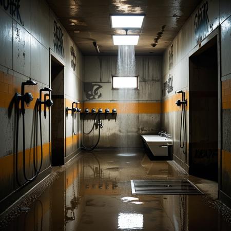 Prison shower background