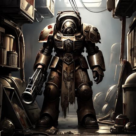 Grimdark Human Heavy Armor Suit - Warhammer 40,000