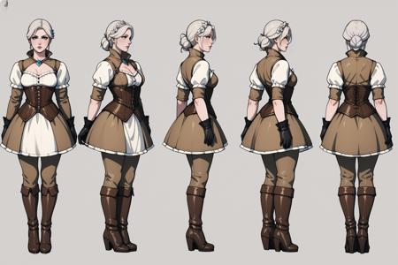 Pony The Witcher 3 Turn, Multi-View, Turnaround, Model Sheet, Character Design