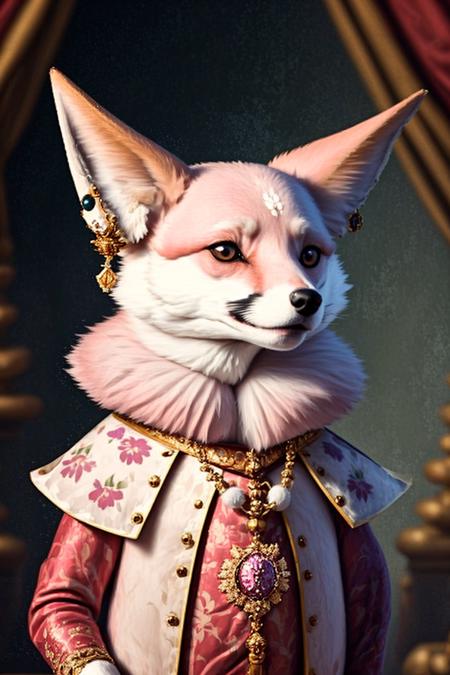 Nobel animals in royal clothes