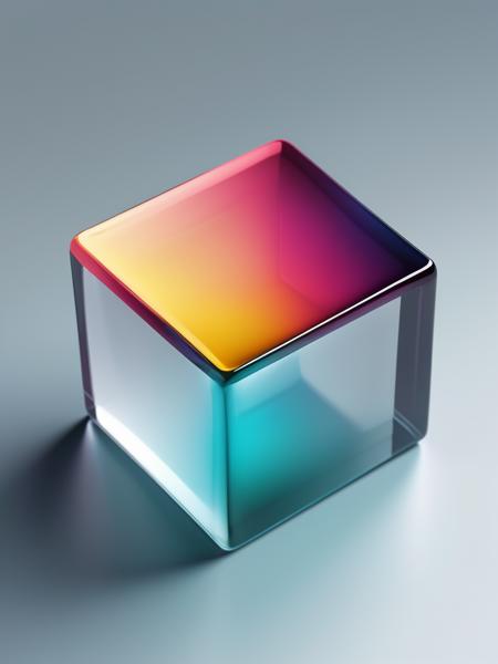 Fresh Ideas@3D GLASS CUBE_SDXL