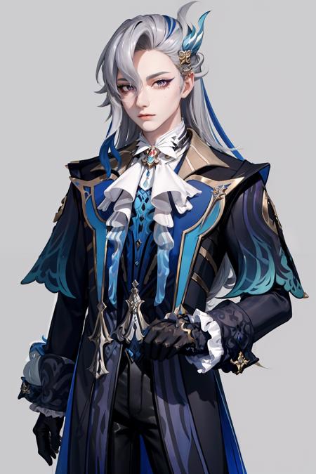 neuvillette (genshin impact) 那维莱特 原神版本v1.0 (ID: 170163)