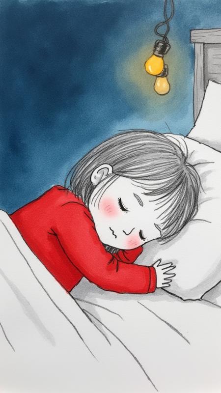 Hand Drawn Quiet Girl | Children Illustration Flux 1.d Lora