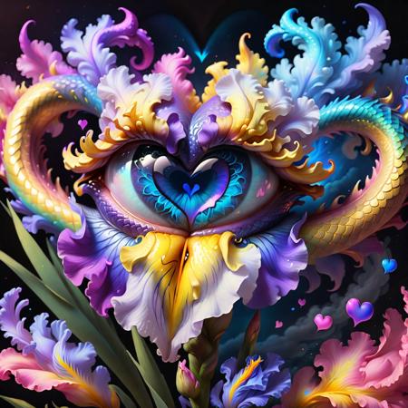 IrisHeavenlyBlue-3heartschasingtheDragon