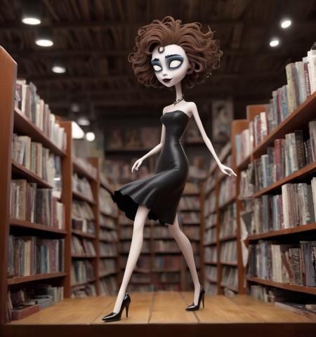 Tim Burton Female Diffusion SDXL