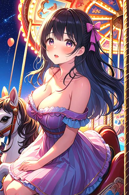 girl like riding carousel