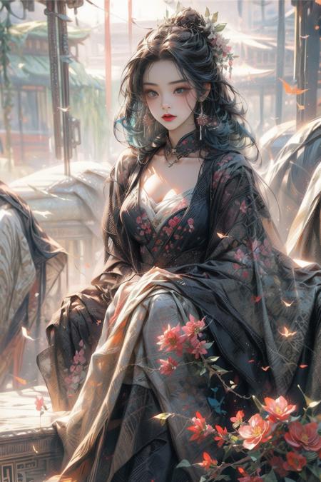 Box series -- Chinese style sister dark green robe