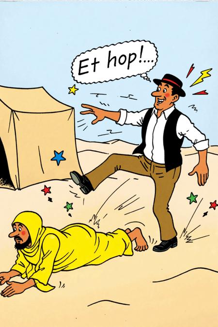 Tintin comic style