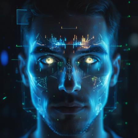 Futuristic Portraits - Holographic - Hologram - Futuristic UI