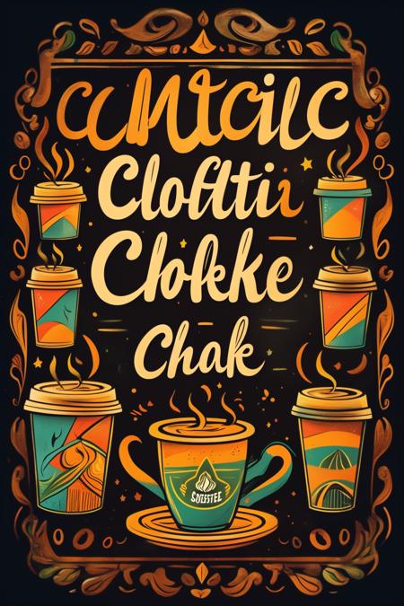 A colorful coffee shop poster or similar style - tangbohu 13