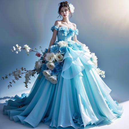 JAY - BLUE FLOWER DRESS