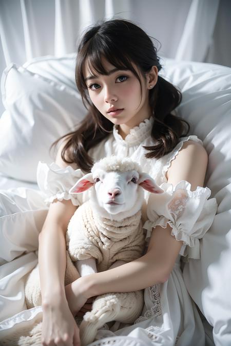 Girl and Sheep