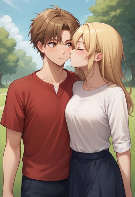 Kissing cheeck