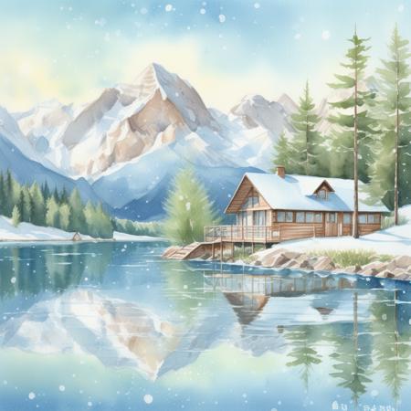 Hunyuan-DiT-LoRA-watercolor 透明水彩画