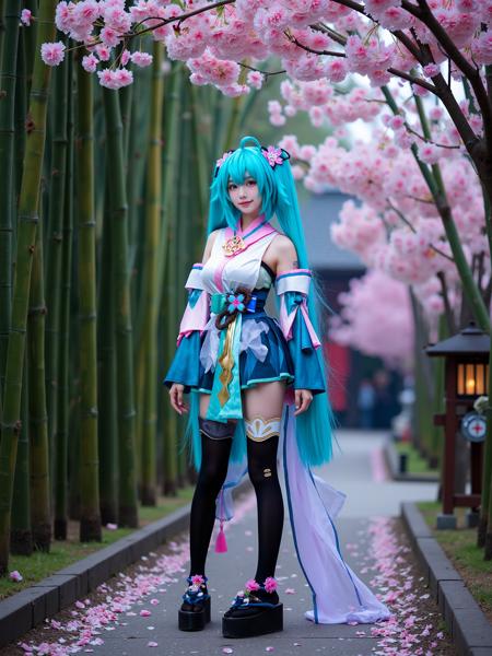 [Flux.1 D][Realistic] Hatsune Miku cosplay costume collection | 初音未来 cosplay 服饰合集版本阴阳师|Onmyoji (ID: 1254749)
