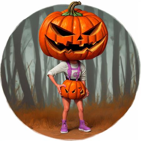 SD1.5 Pumpkin Head LoRA